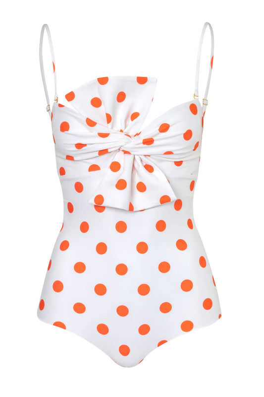 Enterizo Malaga One Piece Polka / Orange